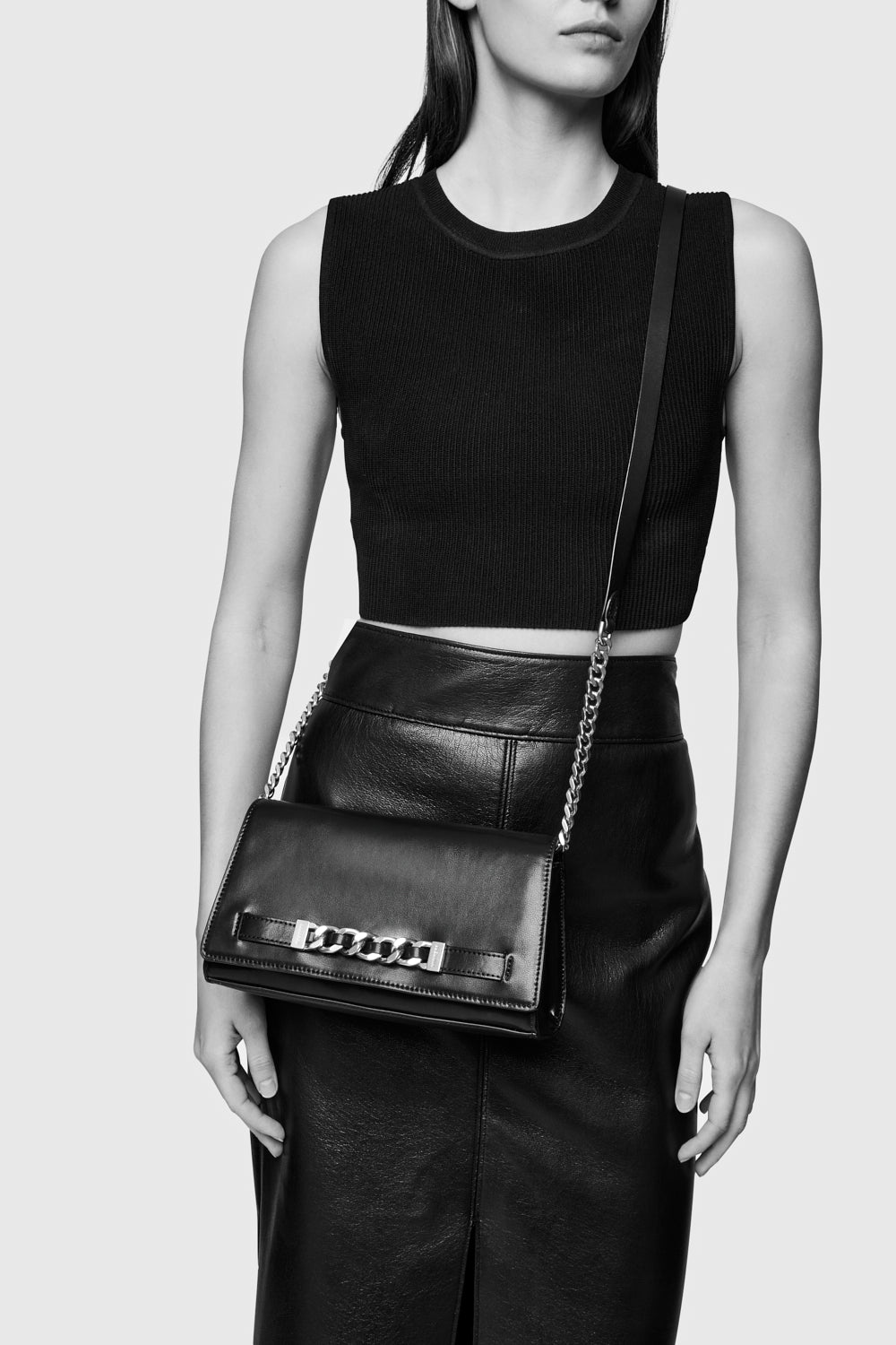 Rebecca Minkoff Curb Link Crossbody Porcelain