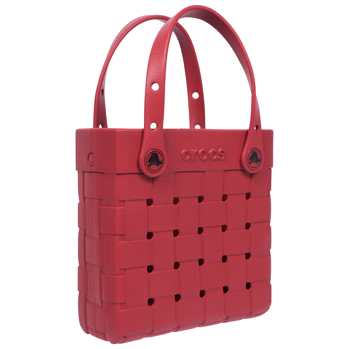 Crocs Small Woven Style Crossbody Tote with Top Handles and removeable crossbody strap