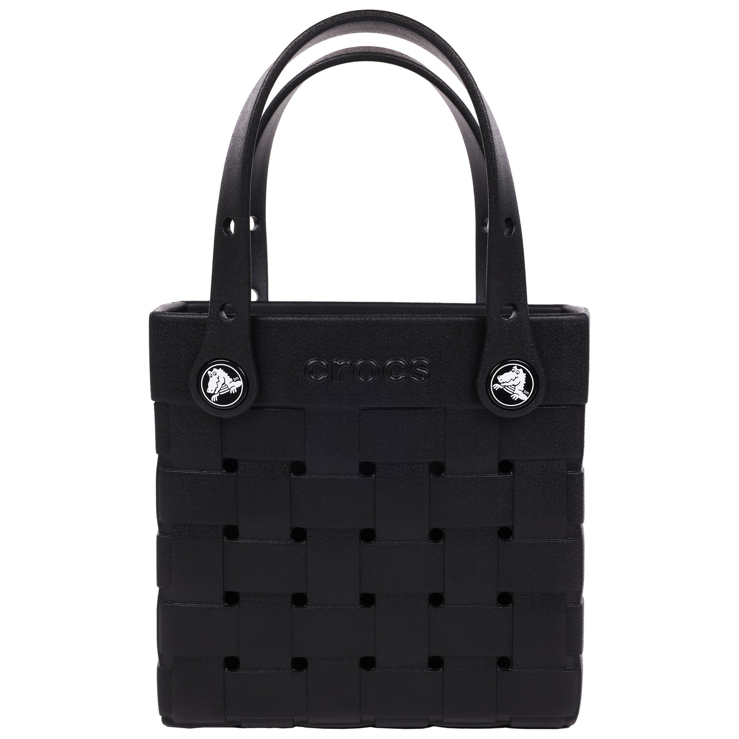 Crocs Small Woven Style Crocssbody Tote with Top Handles and removeable Crocssbody strap