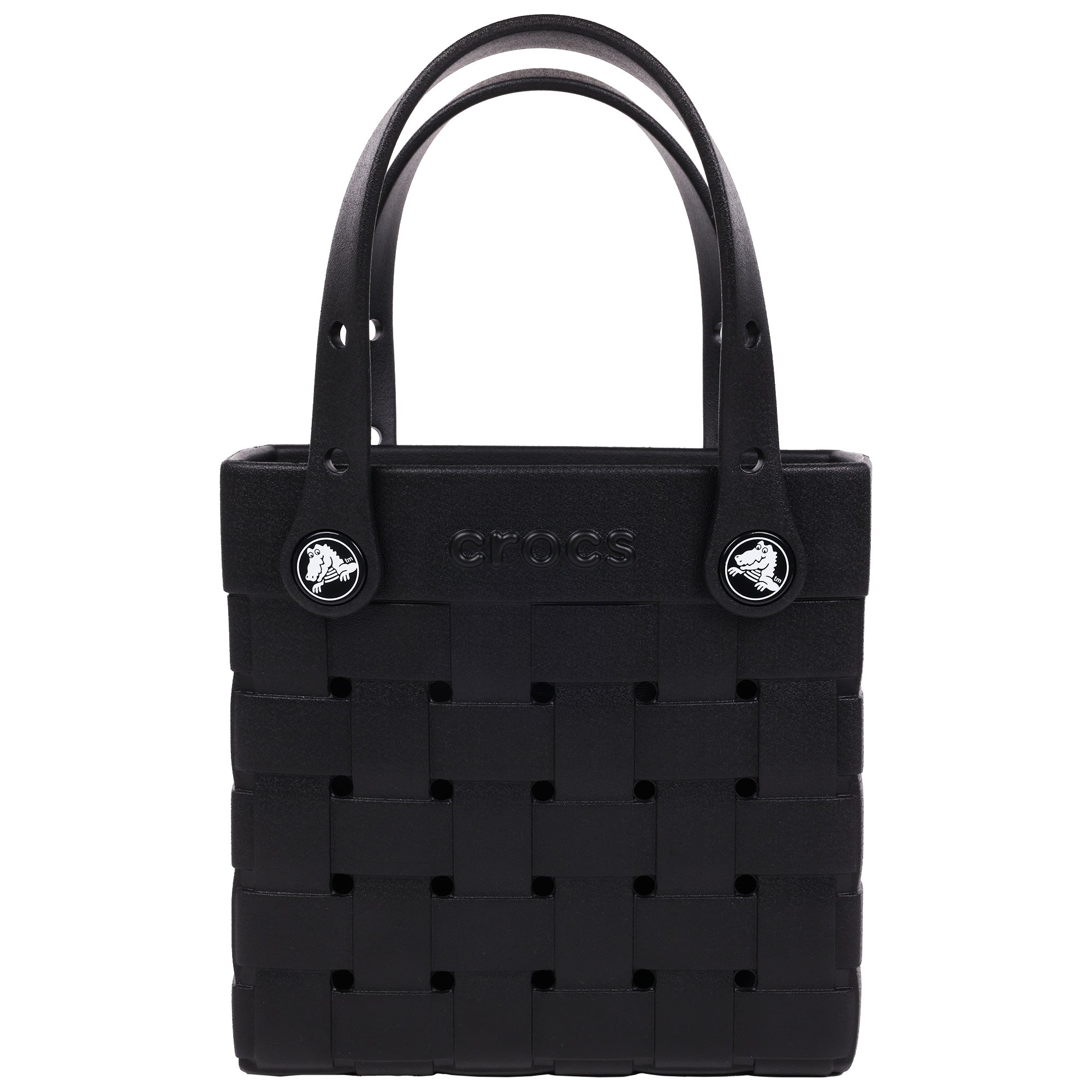 Crocs Small Woven Style Crocssbody Tote with Top Handles and removeable Crocssbody strap