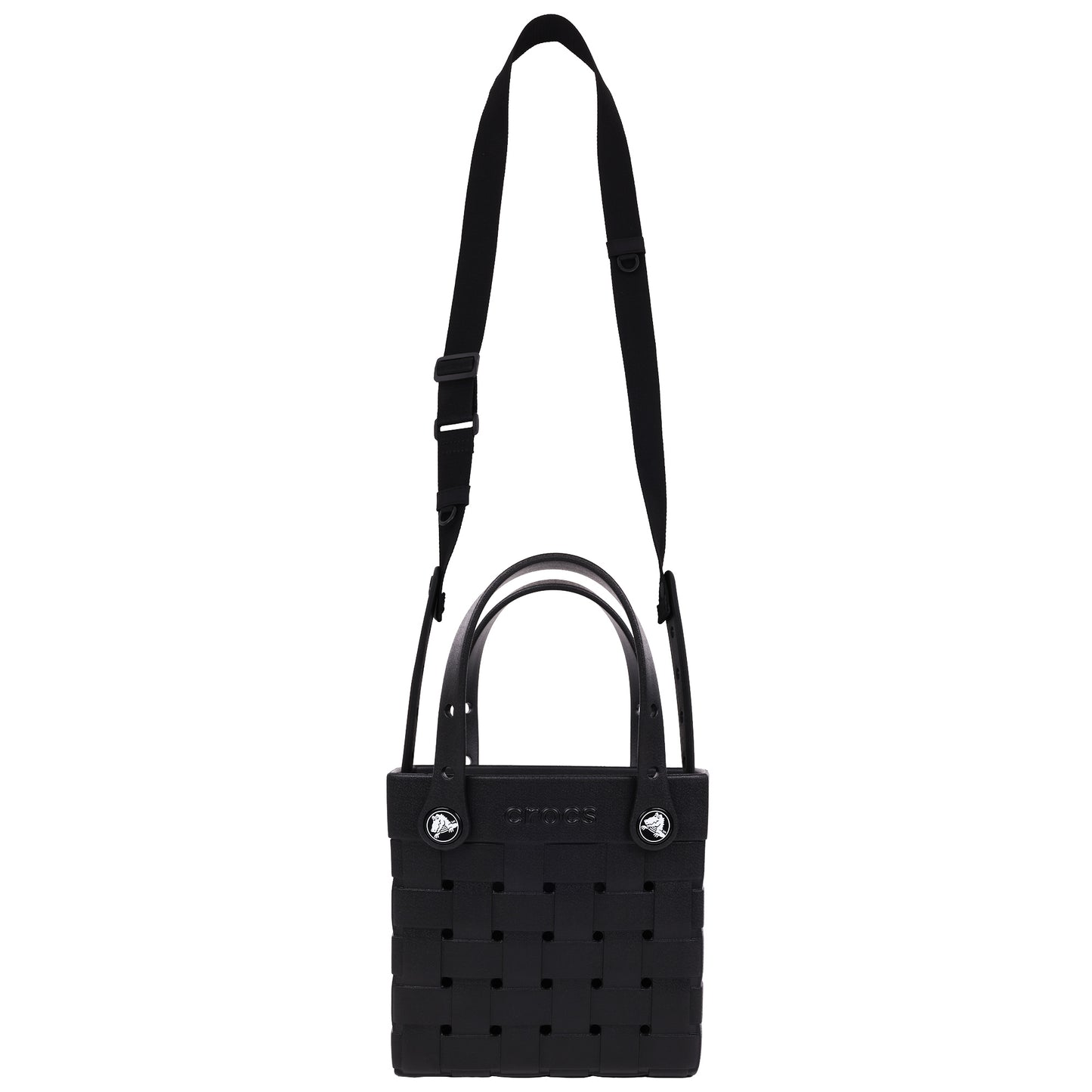 Crocs Small Woven Style Crocssbody Tote with Top Handles and removeable Crocssbody strap