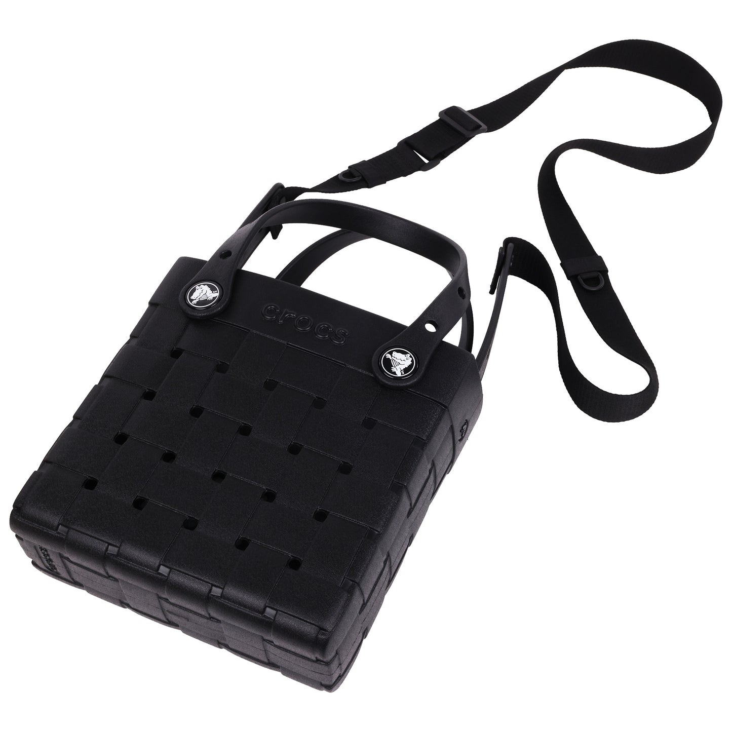 Crocs Small Woven Style Crocssbody Tote with Top Handles and removeable Crocssbody strap