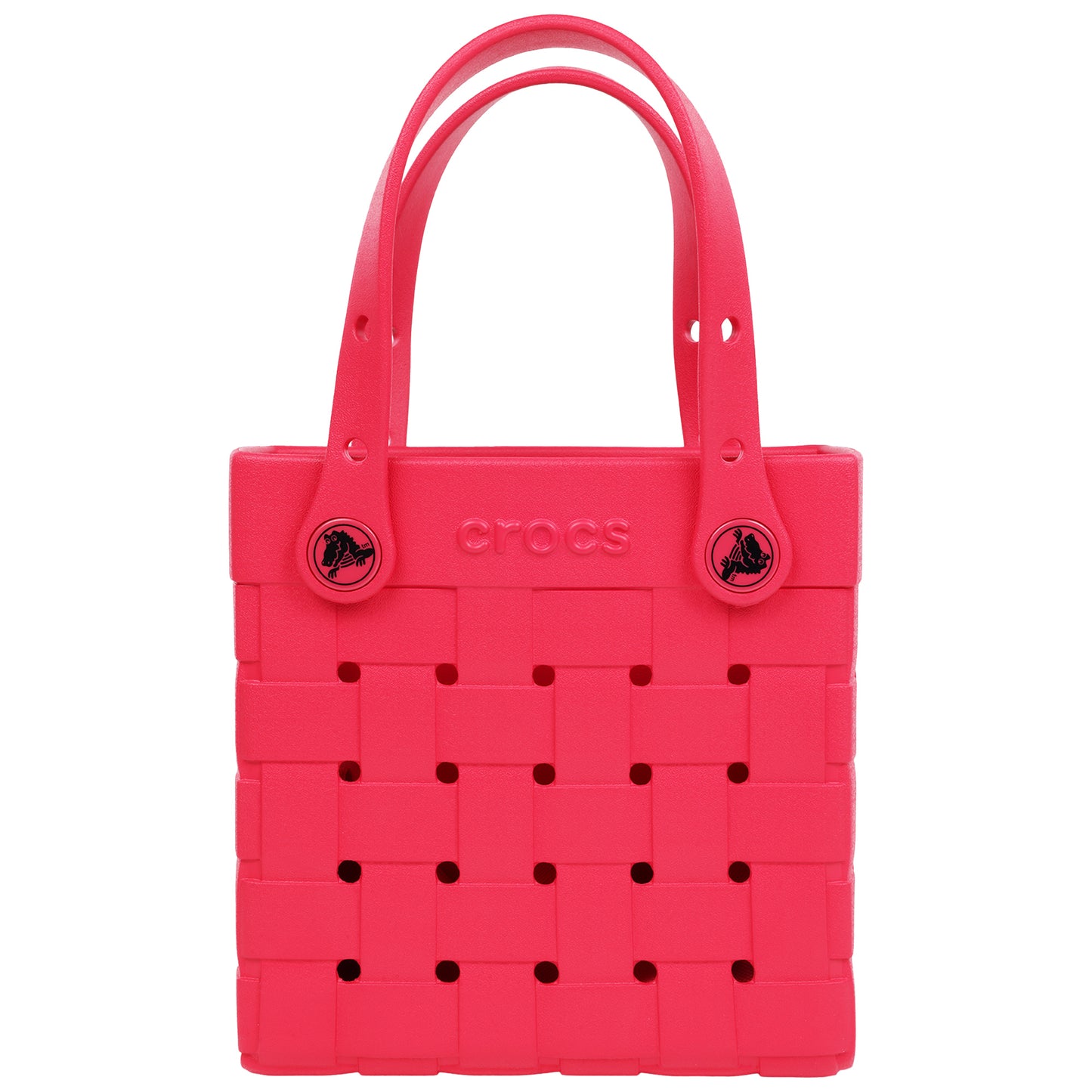 Crocs Small Woven Style Crocssbody Tote with Top Handles and removeable Crocssbody strap