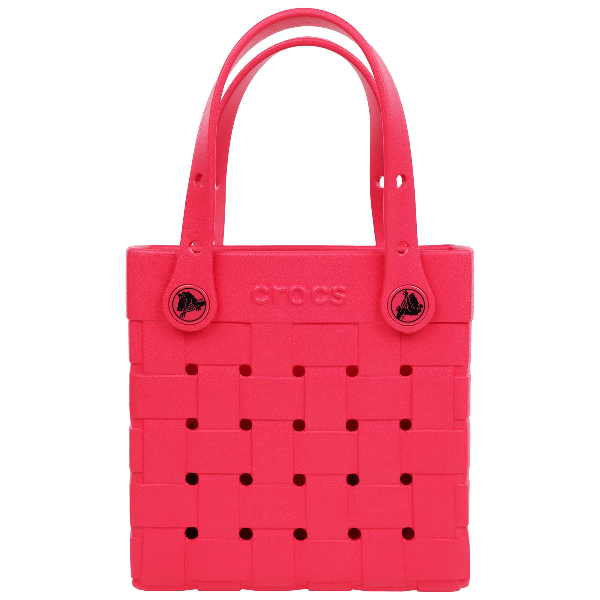 Crocs Small Woven Style Crocssbody Tote with Top Handles and removeable Crocssbody strap