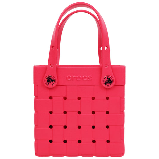 Crocs Small Woven Style Crocssbody Tote with Top Handles and removeable Crocssbody strap