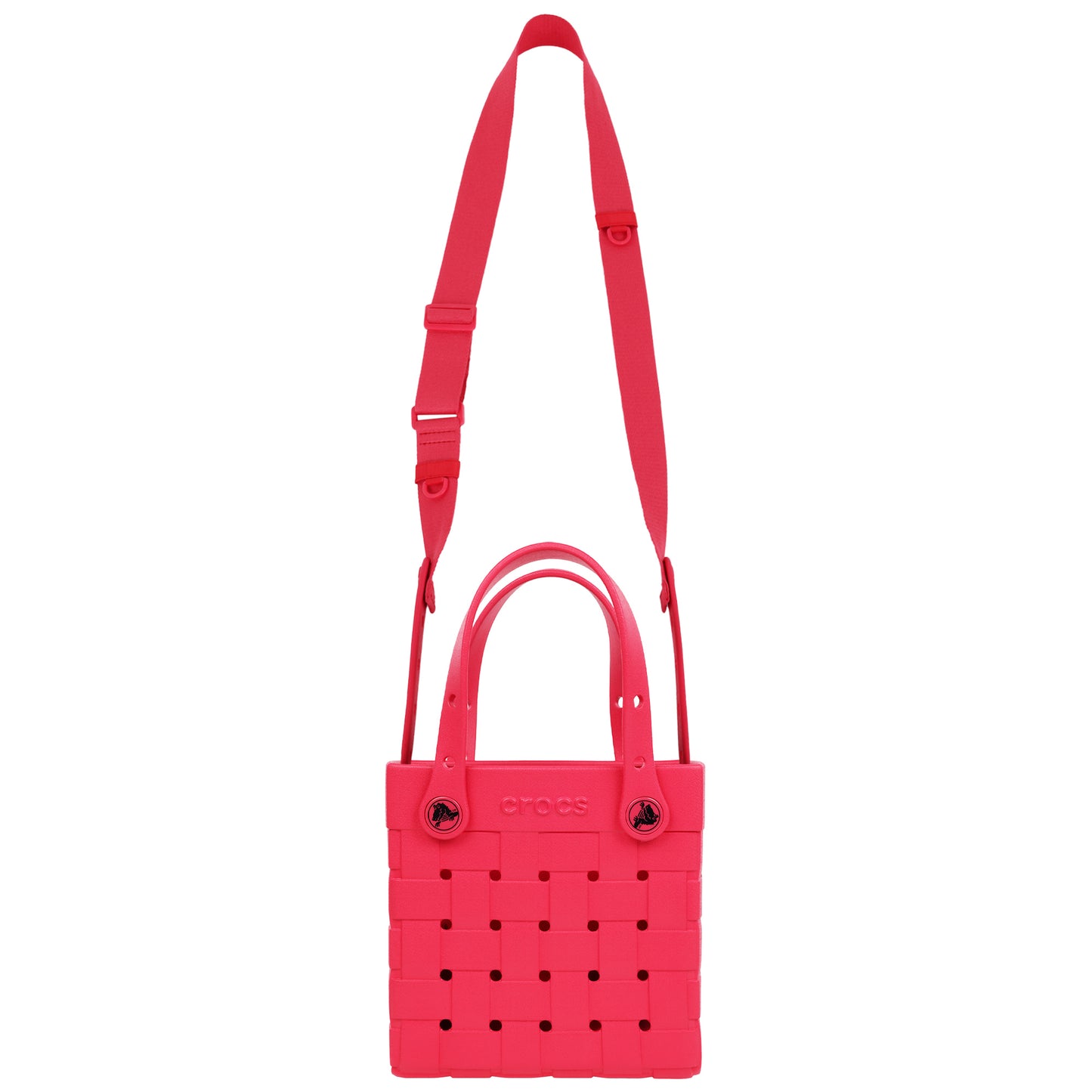 Crocs Small Woven Style Crocssbody Tote with Top Handles and removeable Crocssbody strap