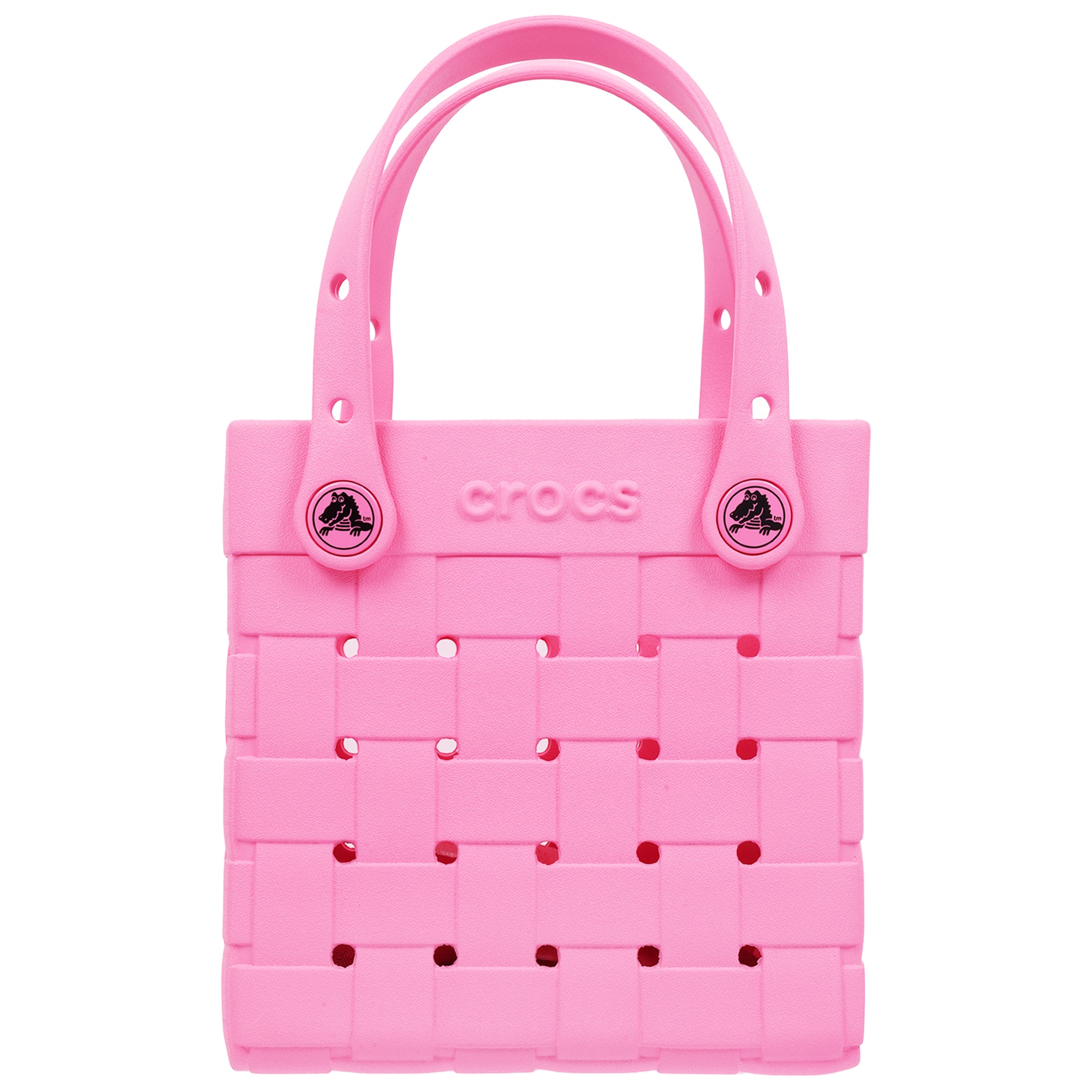 Crocs Small Woven Style Crossbody Tote with Top Handles and removeable crossbody strap