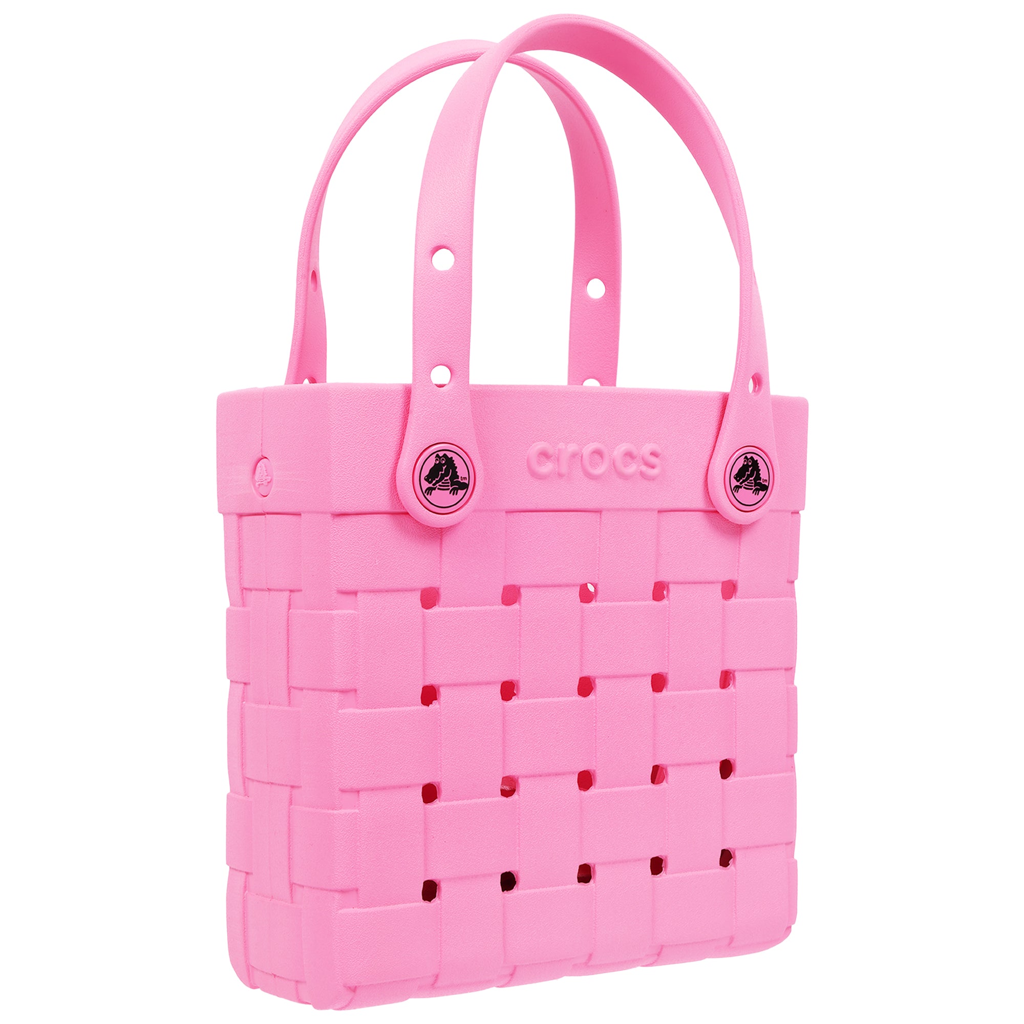Crocs Small Woven Style Crossbody Tote with Top Handles and removeable crossbody strap