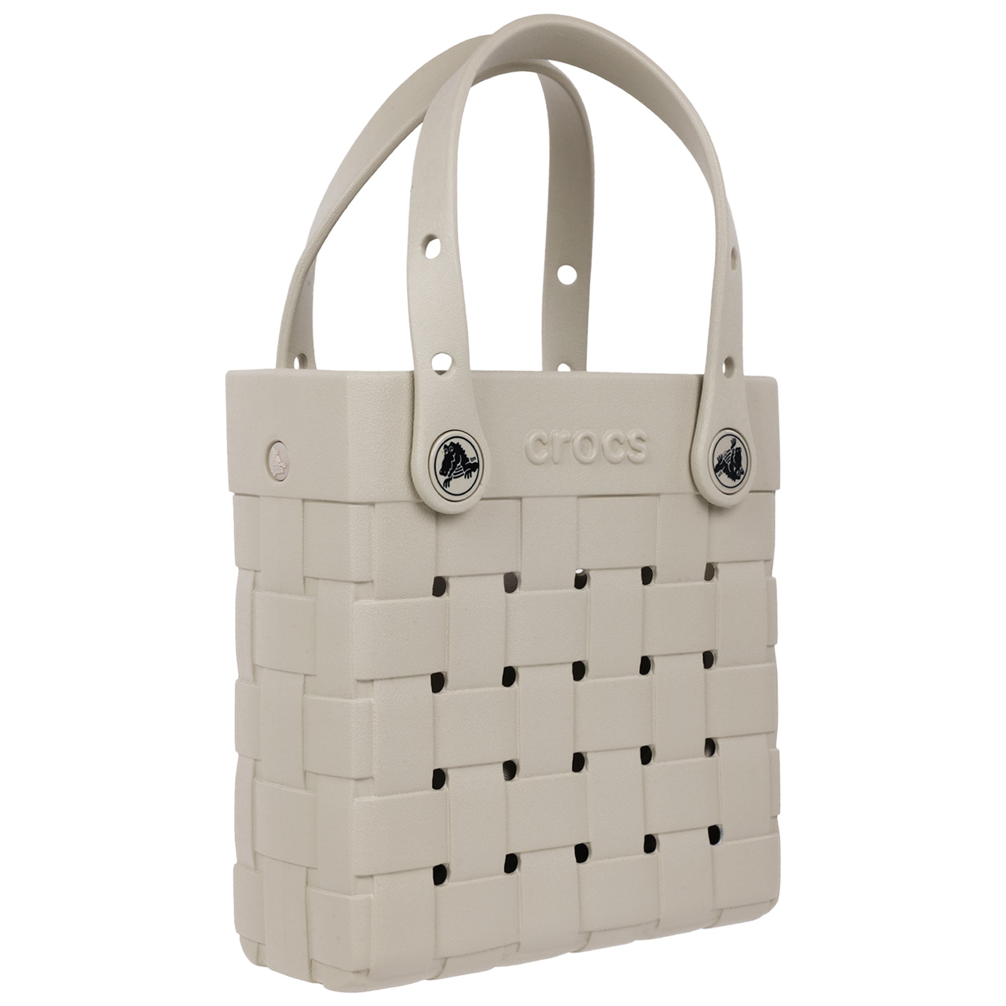 Crocs Small Woven Style Crocssbody Tote with Top Handles and removeable Crocssbody strap