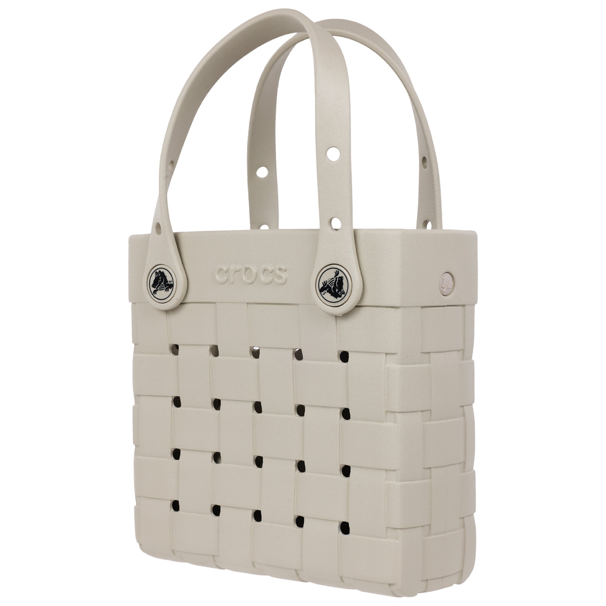 Crocs Small Woven Style Crocssbody Tote with Top Handles and removeable Crocssbody strap
