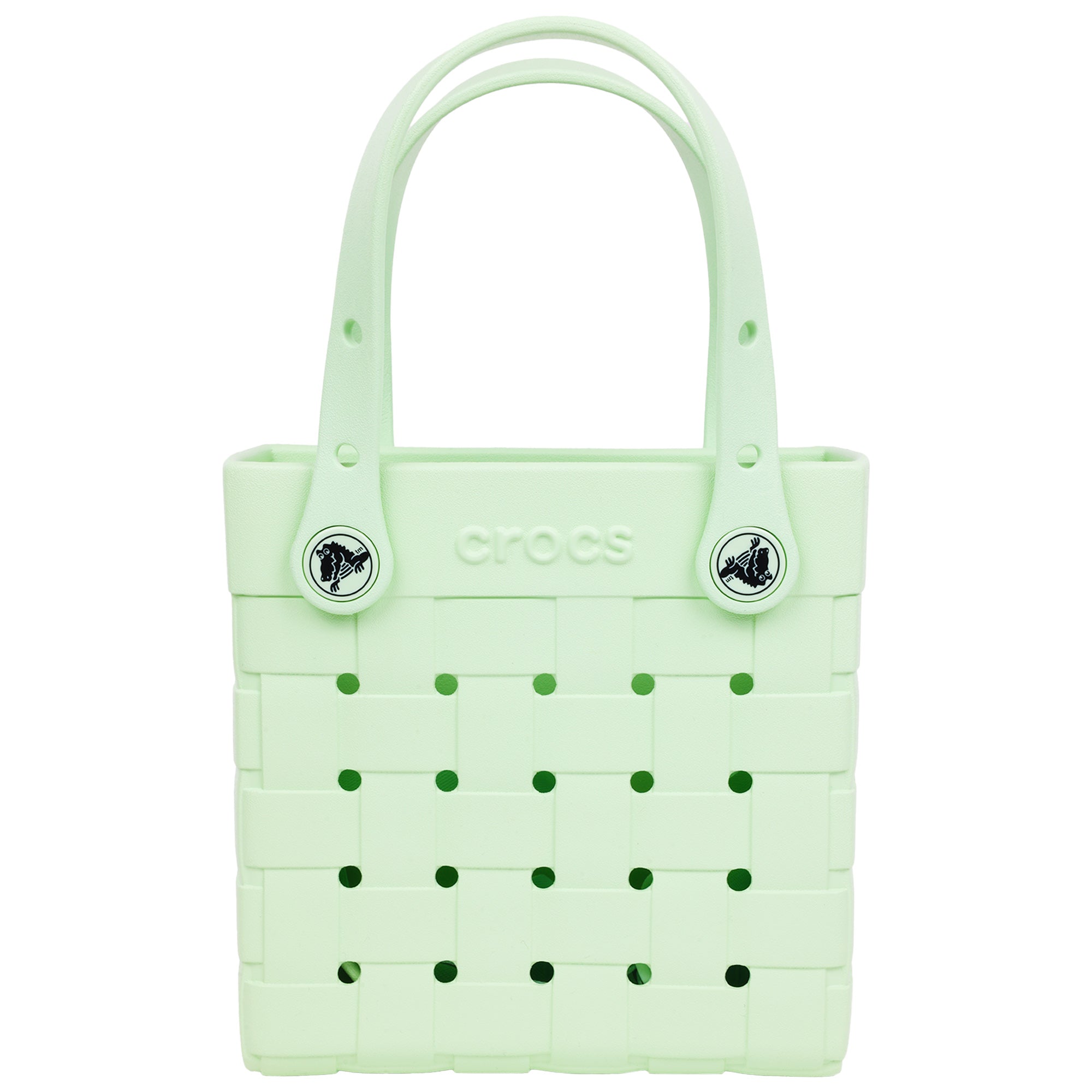 Crocs Small Woven Style Crocssbody Tote with Top Handles and removeable Crocssbody strap