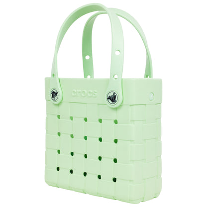 Crocs Small Woven Style Crocssbody Tote with Top Handles and removeable Crocssbody strap
