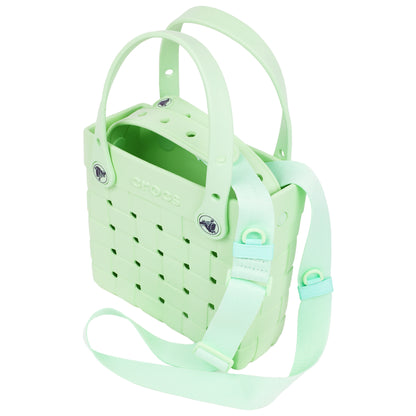 Crocs Small Woven Style Crocssbody Tote with Top Handles and removeable Crocssbody strap