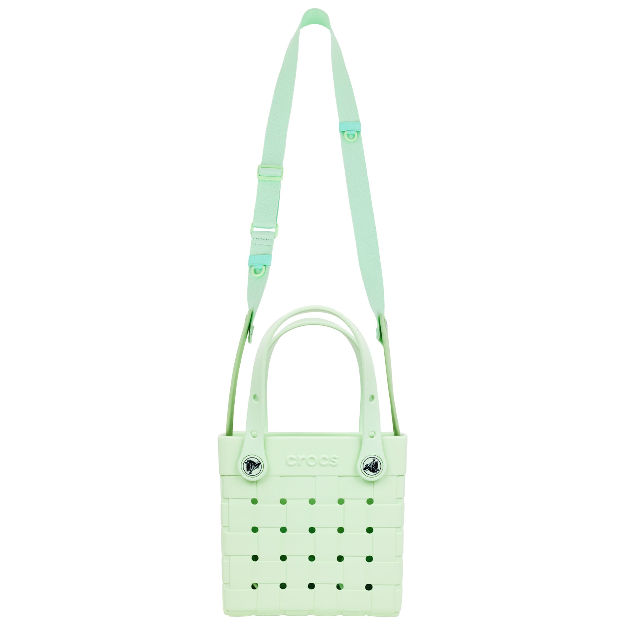Crocs Small Woven Style Crocssbody Tote with Top Handles and removeable Crocssbody strap