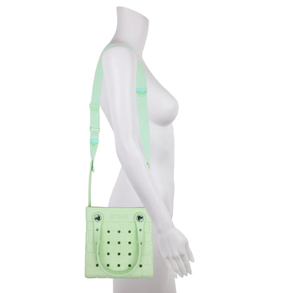 Crocs Small Woven Style Crocssbody Tote with Top Handles and removeable Crocssbody strap