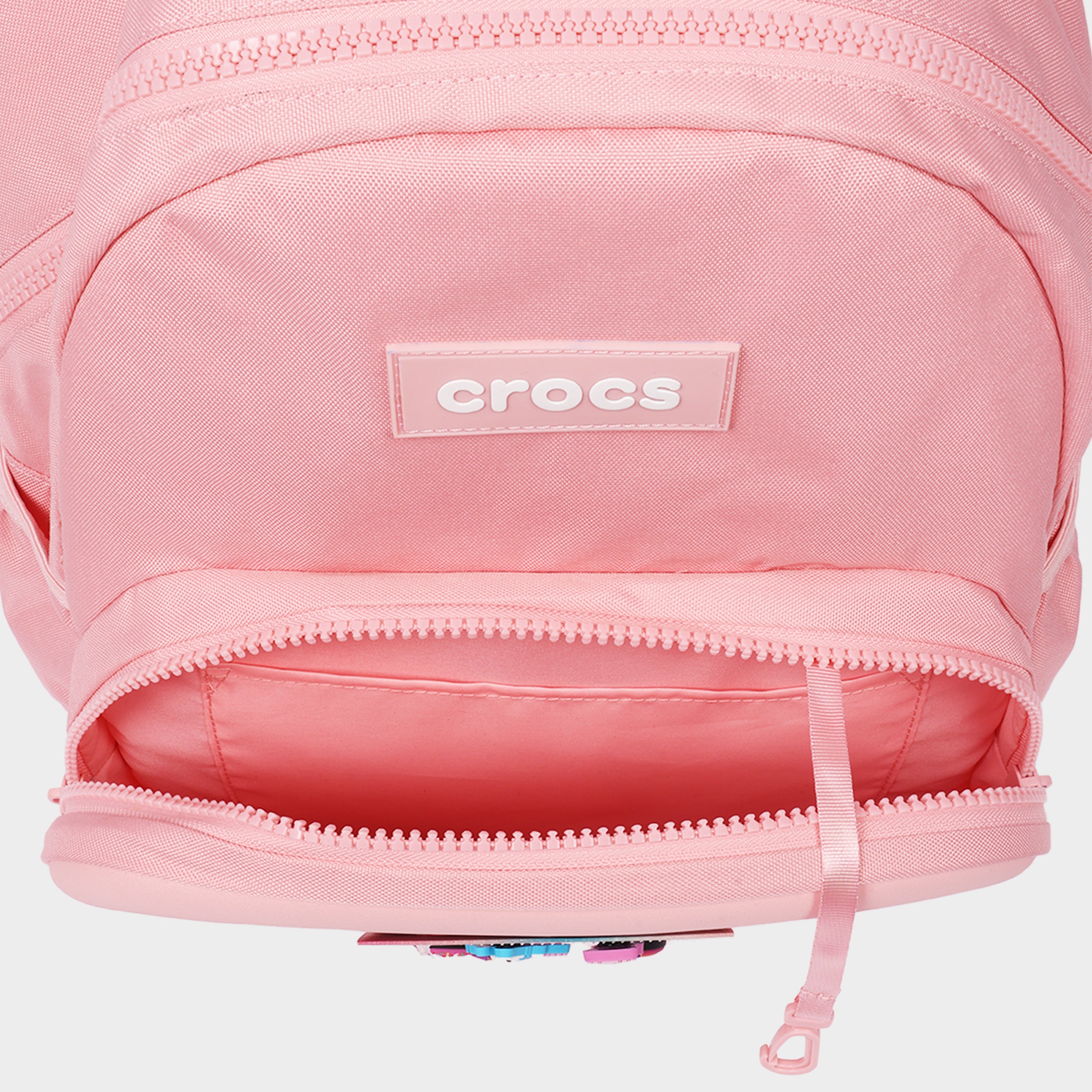 Crocs Back to School Backpack with EVA Front Pocket – Customizable Jibbitz™ Backpack (Powder Pink)