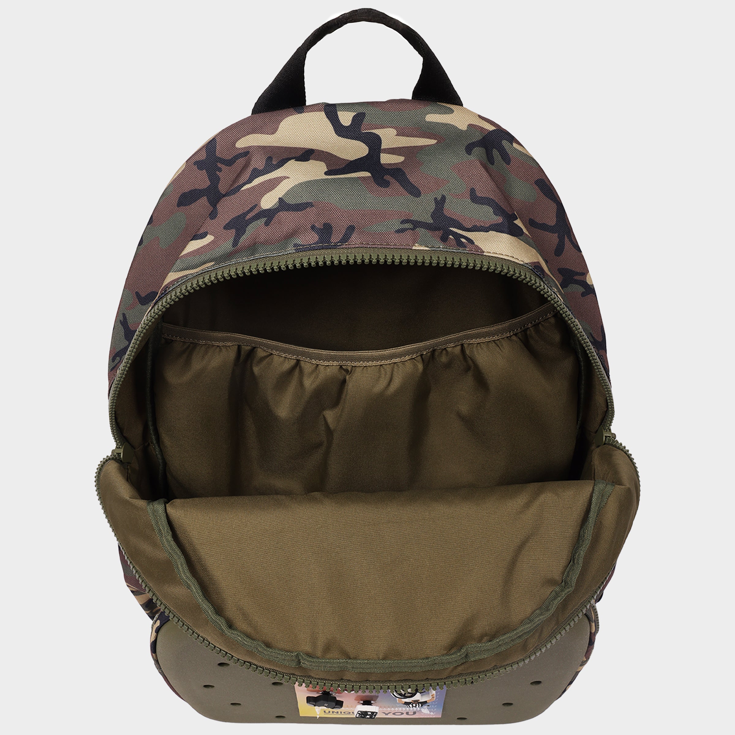 Crocs Camo Back to School Backpack with EVA Front Pocket – Customizable Jibbitz™ Backpack (Camouflage)