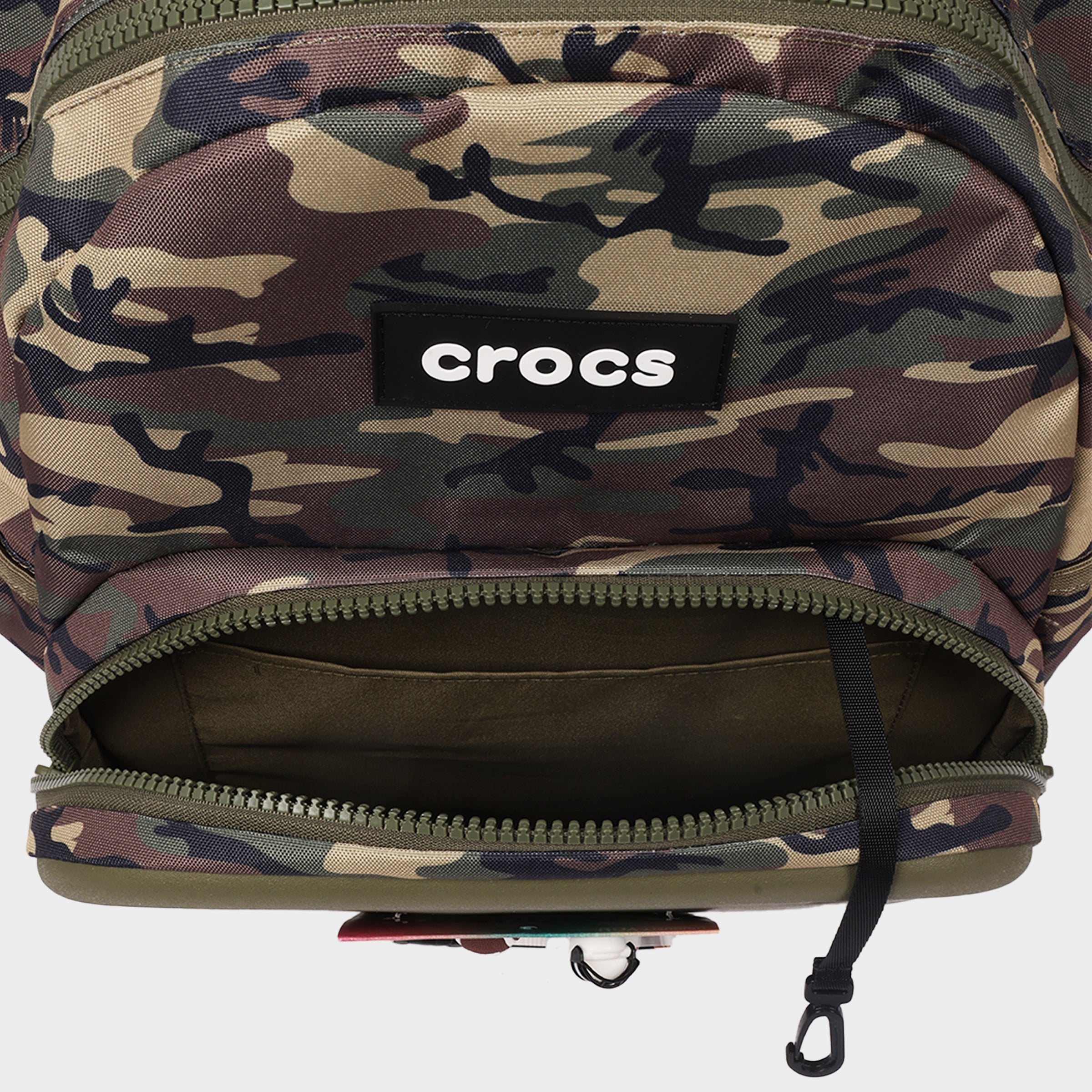 Crocs Camo Back to School Backpack with EVA Front Pocket – Customizable Jibbitz™ Backpack (Camouflage)