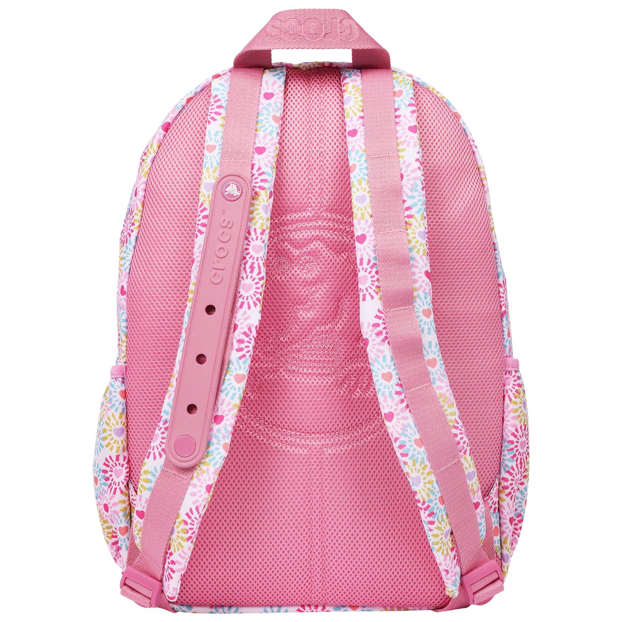 Crocs Floral Back to School Backpack with EVA Front Pocket – Customizable Jibbitz™ Backpack (Pink Floral)