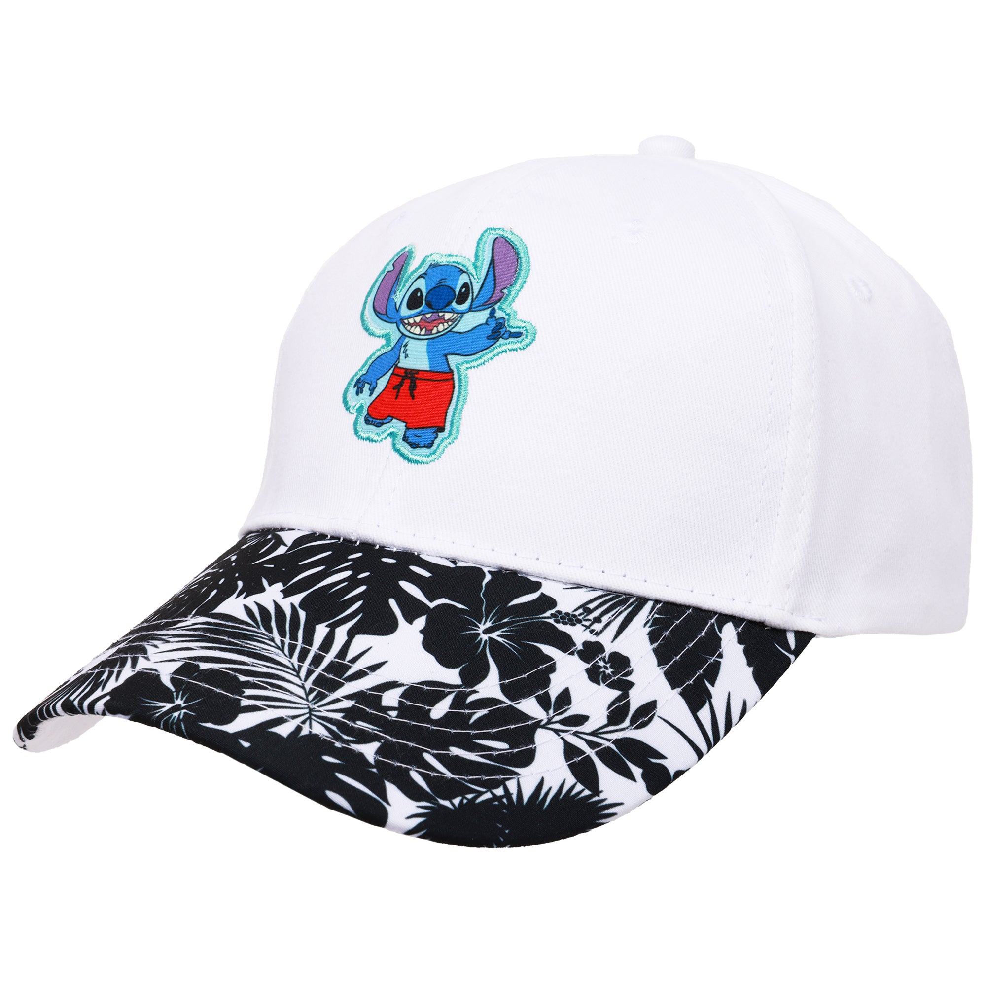 Disney Lilo & Stitch Adult Baseball Cap with Tropical Print Brim