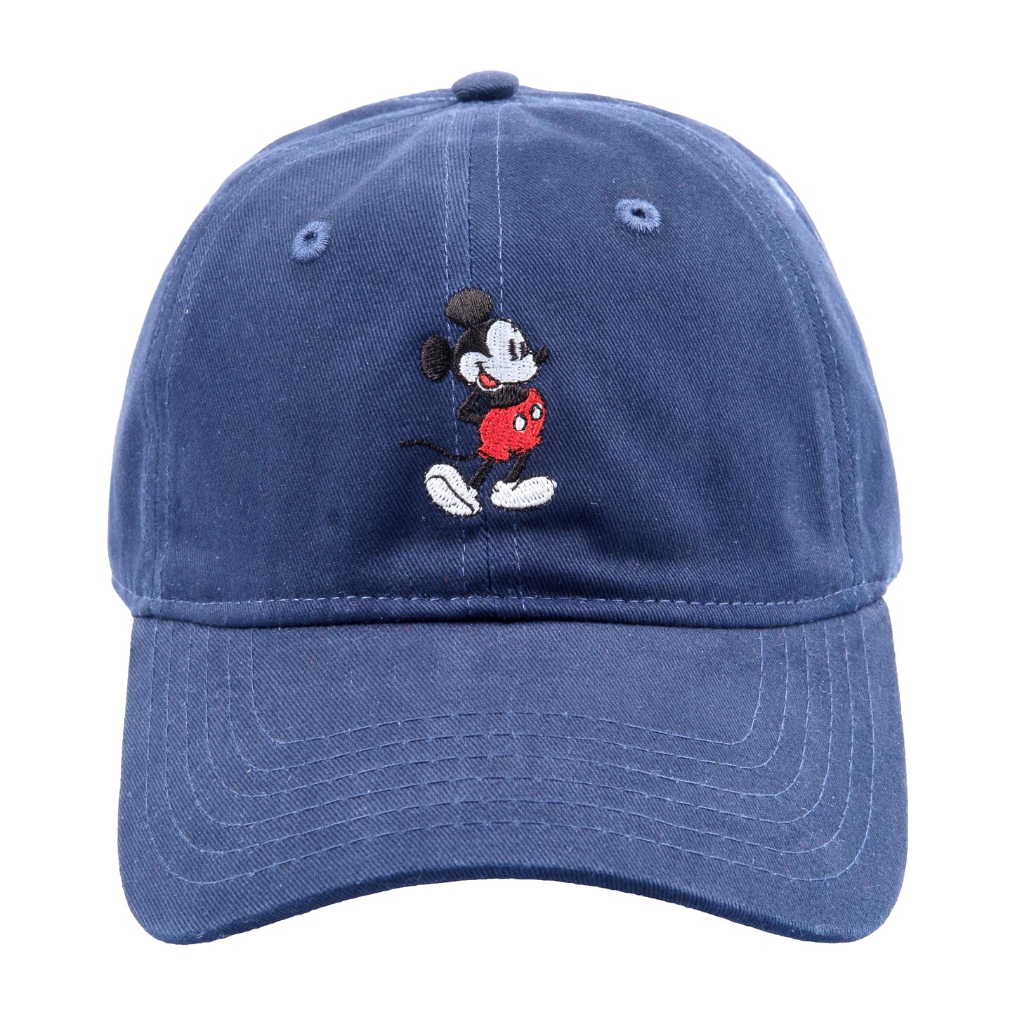 Disney Mickey Mouse Baseball Hat, Washed Twill Cotton Adjustable Cap