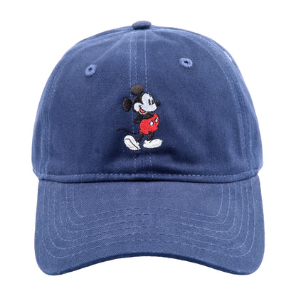 Disney Mickey Mouse Baseball Hat, Washed Twill Cotton Adjustable Cap