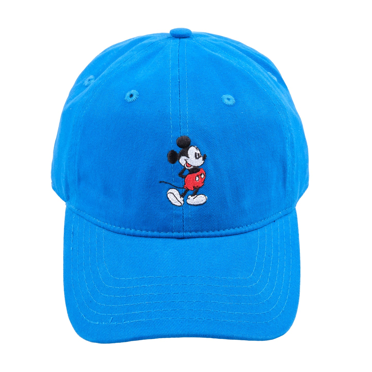 Disney Mickey Mouse Dad Cap With Brush Cotton Washed Embroidery, Royal