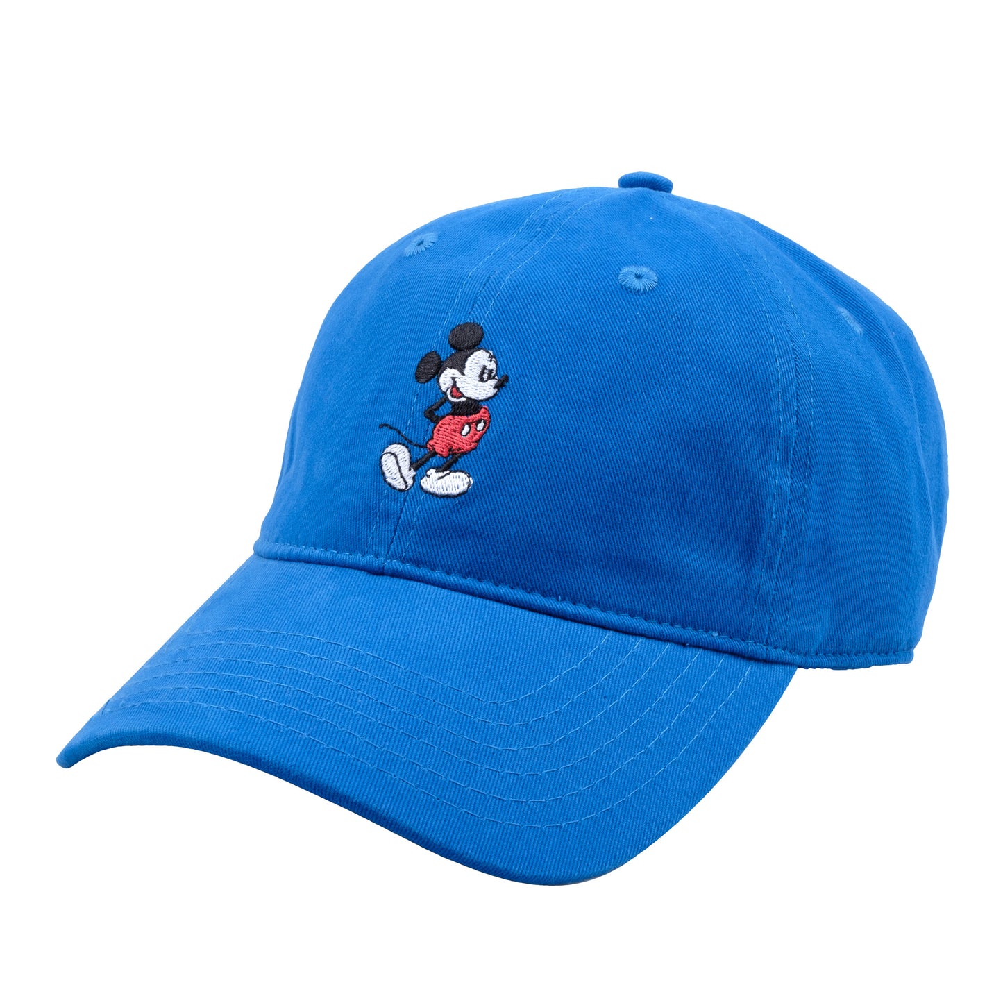 Disney Mickey Mouse Dad Cap With Brush Cotton Washed Embroidery, Royal