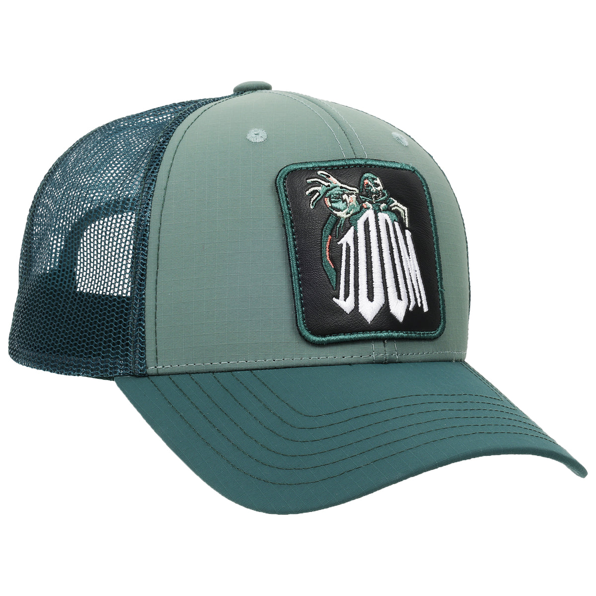Element x Marvel Doomsday Doctor Doom Geo Word Patch Trucker Baseball Cap – Green