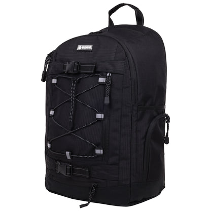 Element Ripstop Backpack- Durable Outdoor and School Bag with Skate Straps and Multiple Compartments, Black
