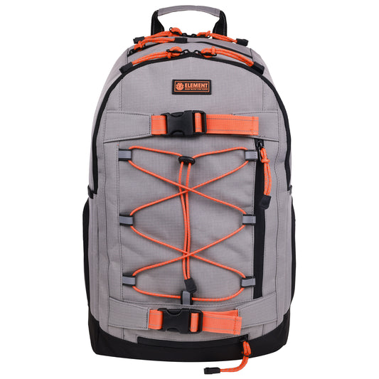 Element Ripstop Backpack- Durable Outdoor and School Bag with Skate Straps and Multiple Compartments, Grey