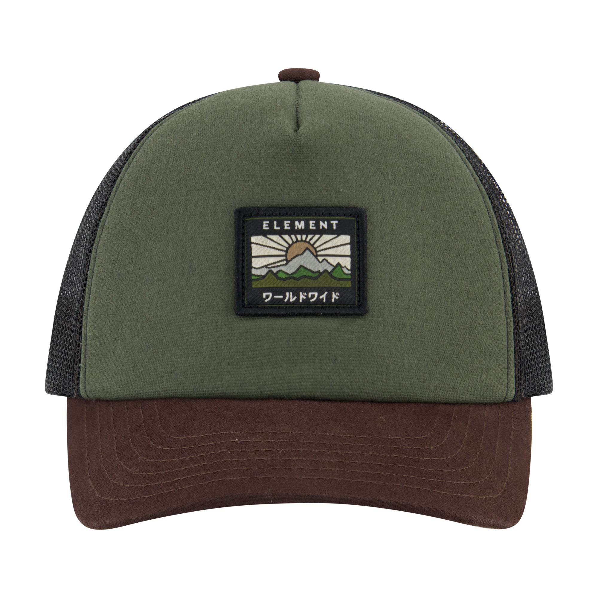 Element Logo Trucker Hat with Mesh Back and Snapback Closure