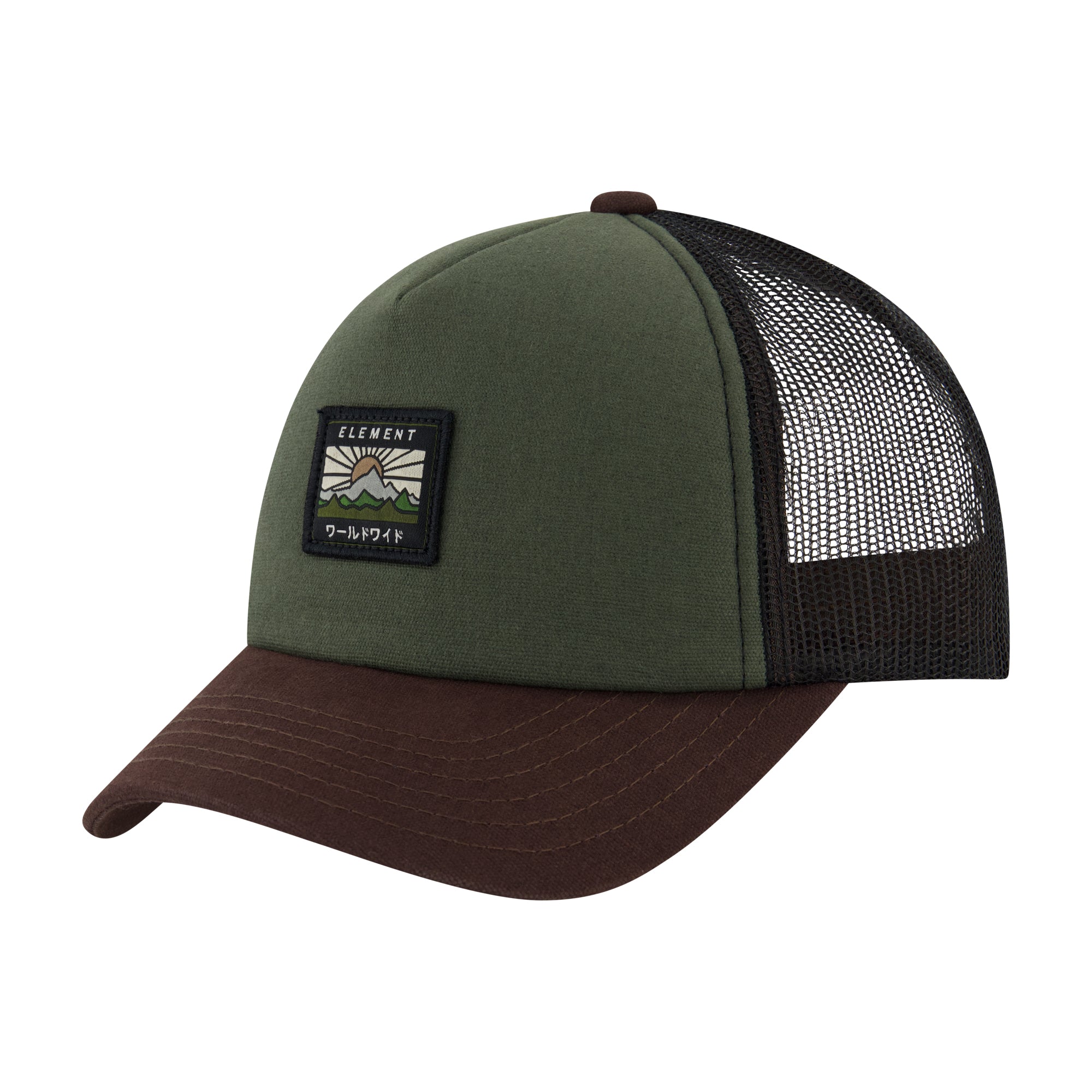 Element Logo Trucker Hat with Mesh Back and Snapback Closure