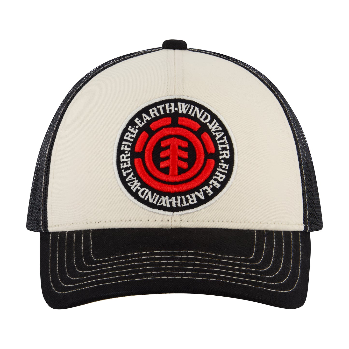 Element Constructed Contrast Stitch Cotton Twill Trucker Cap