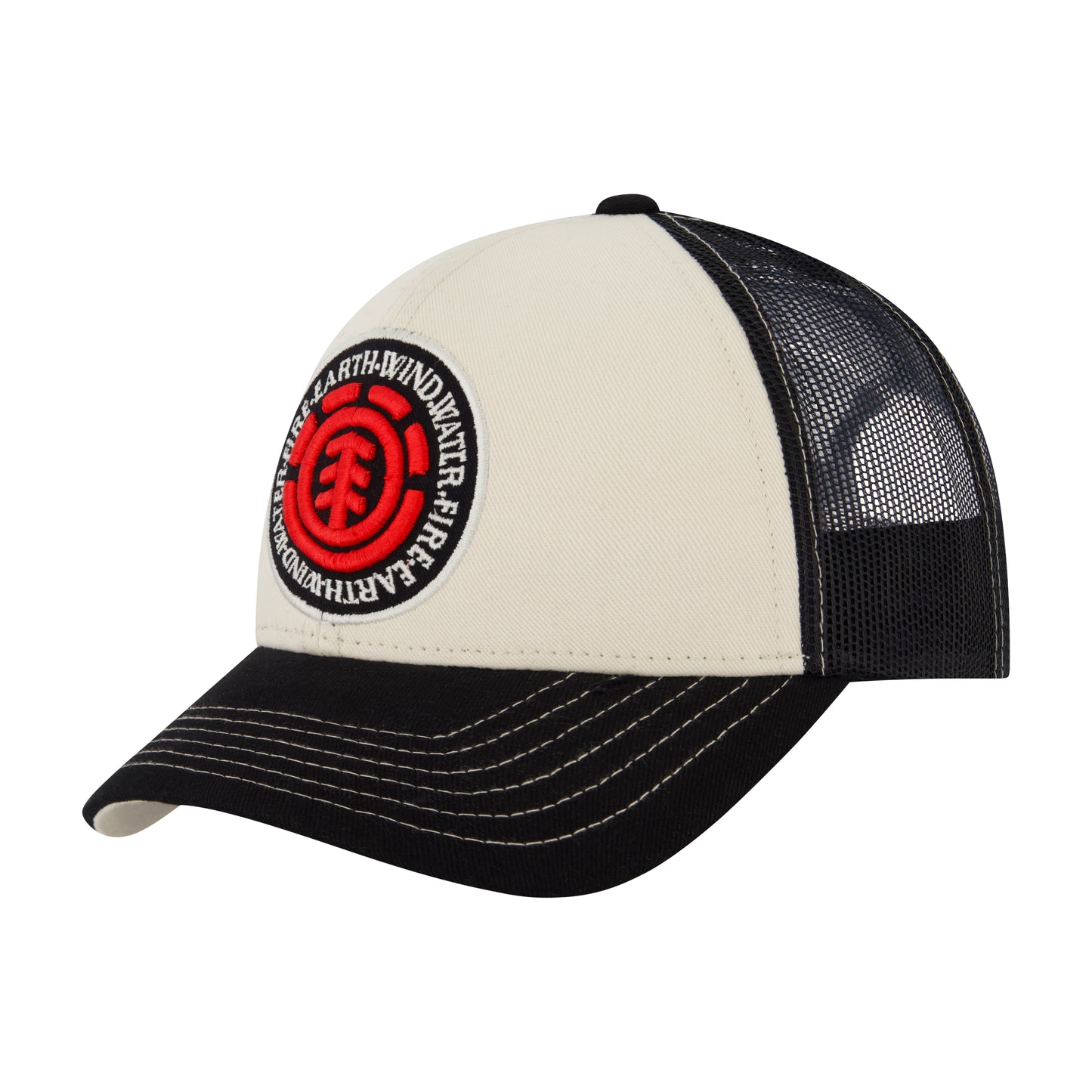 Element Constructed Contrast Stitch Cotton Twill Trucker Cap