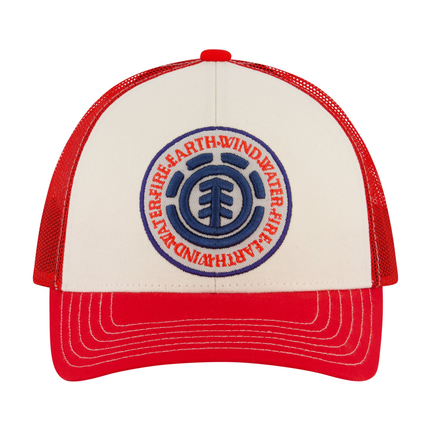 Element Constructed Contrast Stitch Cotton Twill Trucker Cap