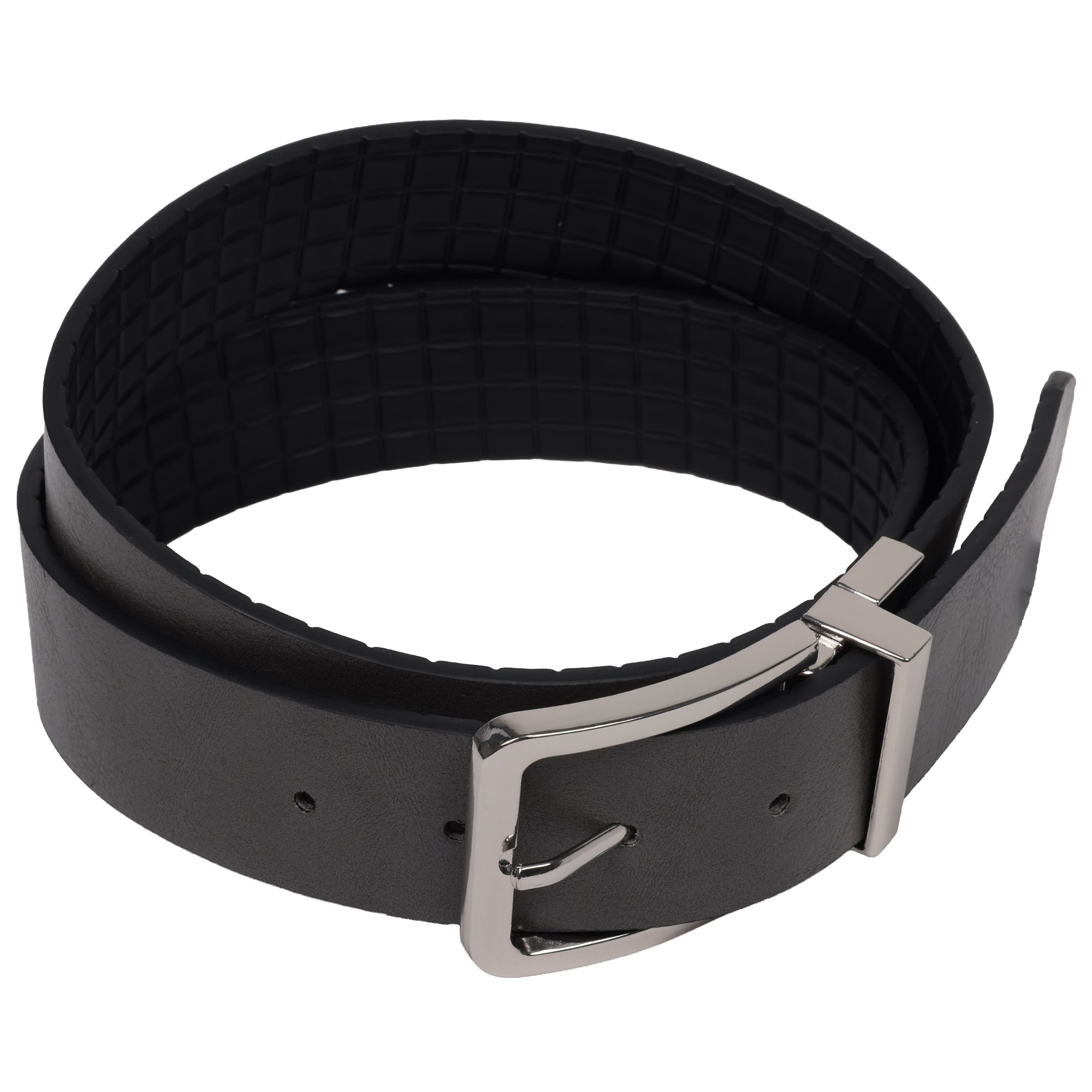 Element Textured PU Reversible Belt with Polished Buckle – Black/Grey Medium