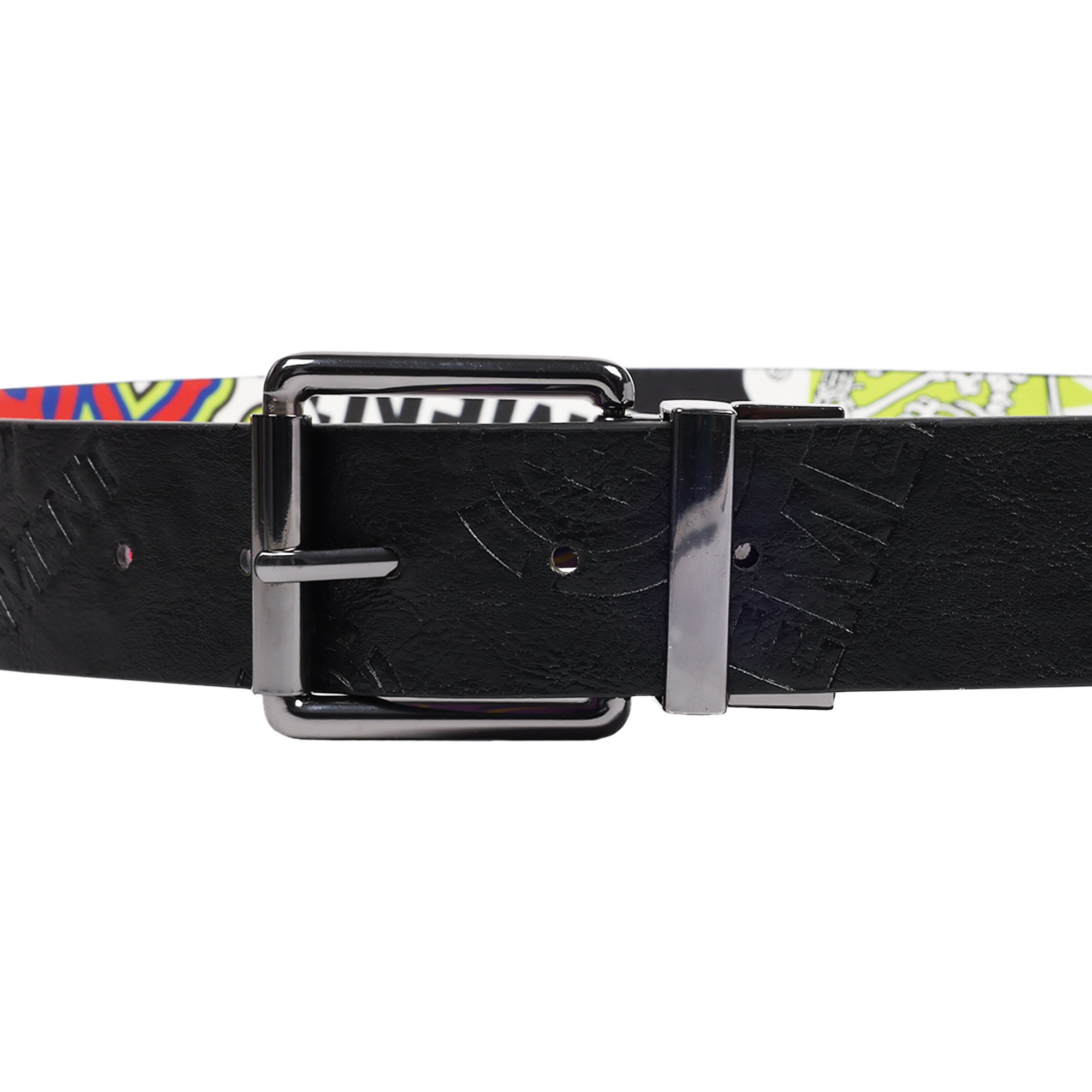 Element PU Reversible Belt with Debossed Logo & Graphic Print – Black | Sizes M–XL