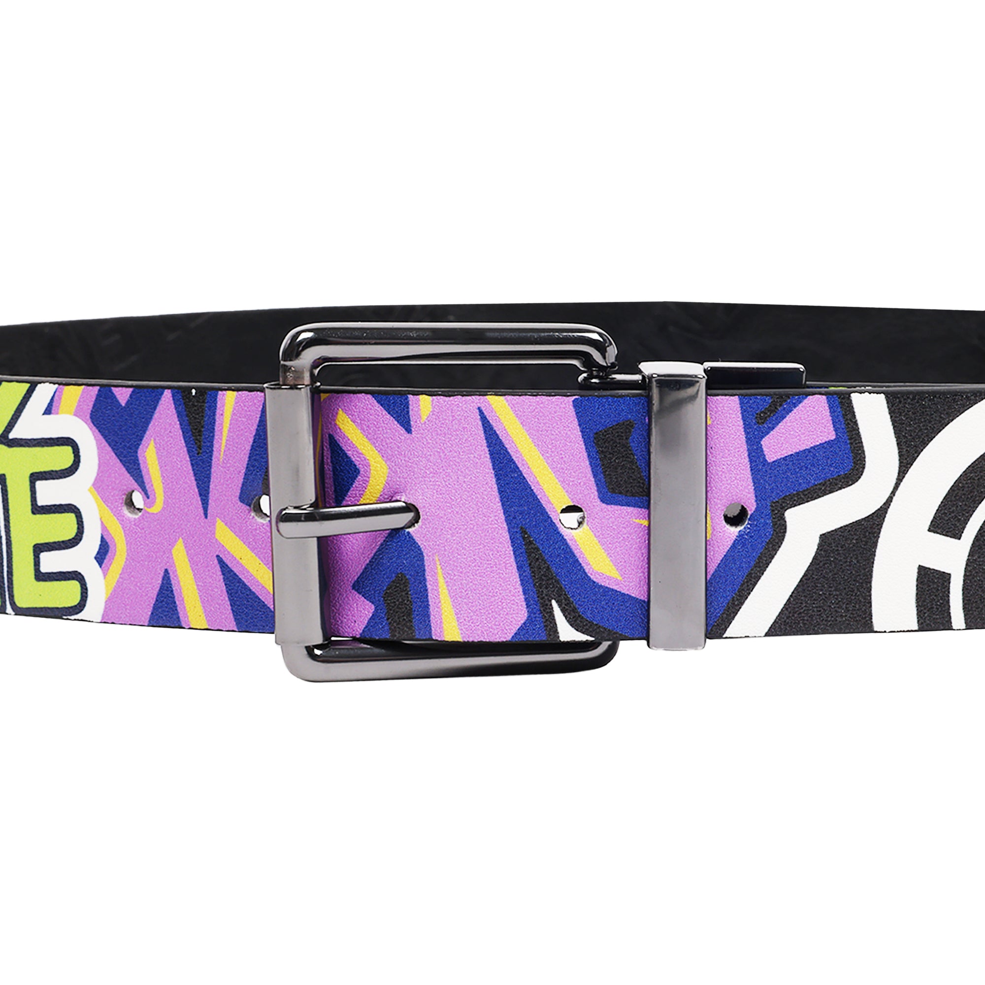 Element PU Reversible Belt with Debossed Logo & Graphic Print – Black | Sizes M–XL