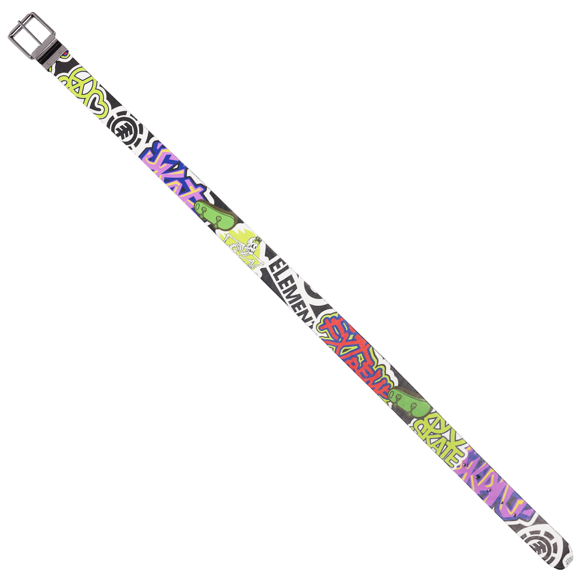 Element PU Reversible Belt with Debossed Logo & Graphic Print – Black | Sizes M–XL