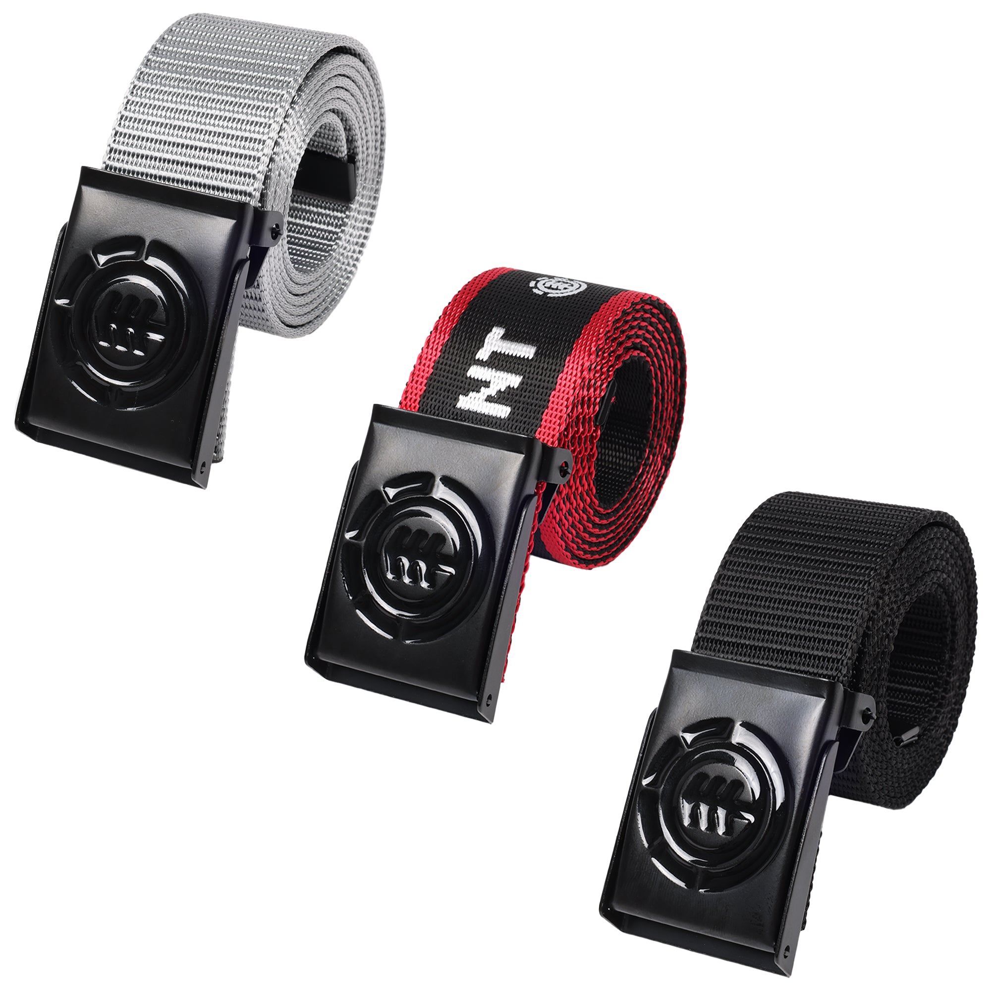 Element EIMS0001 Beyond 2.0 + Logo Web Belts 3-Pack – Interchangeable Buckle | Cut-To-Fit
