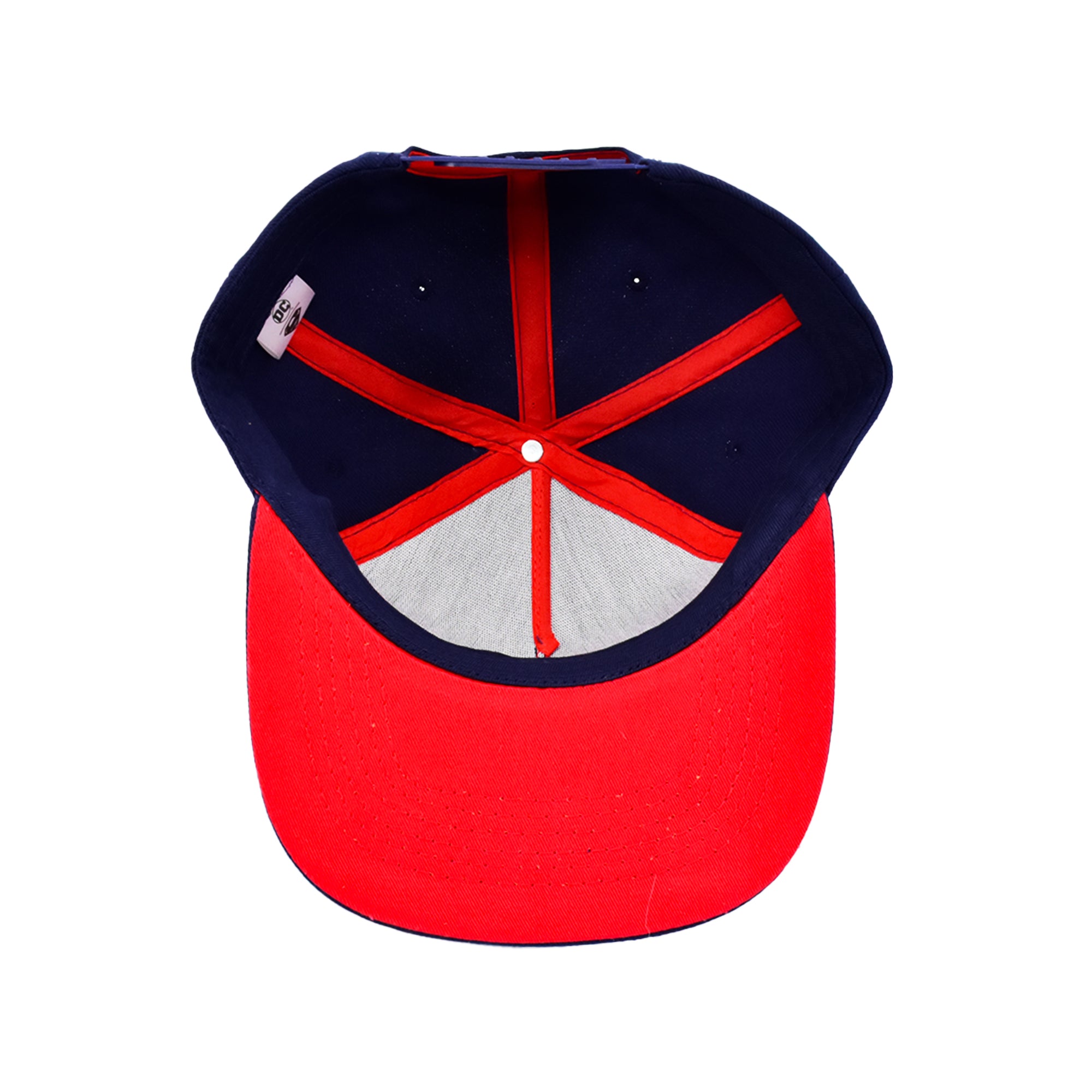 Superman Snapback Hat with 3D Metal Logo – Adjustable Flat Brim Cap