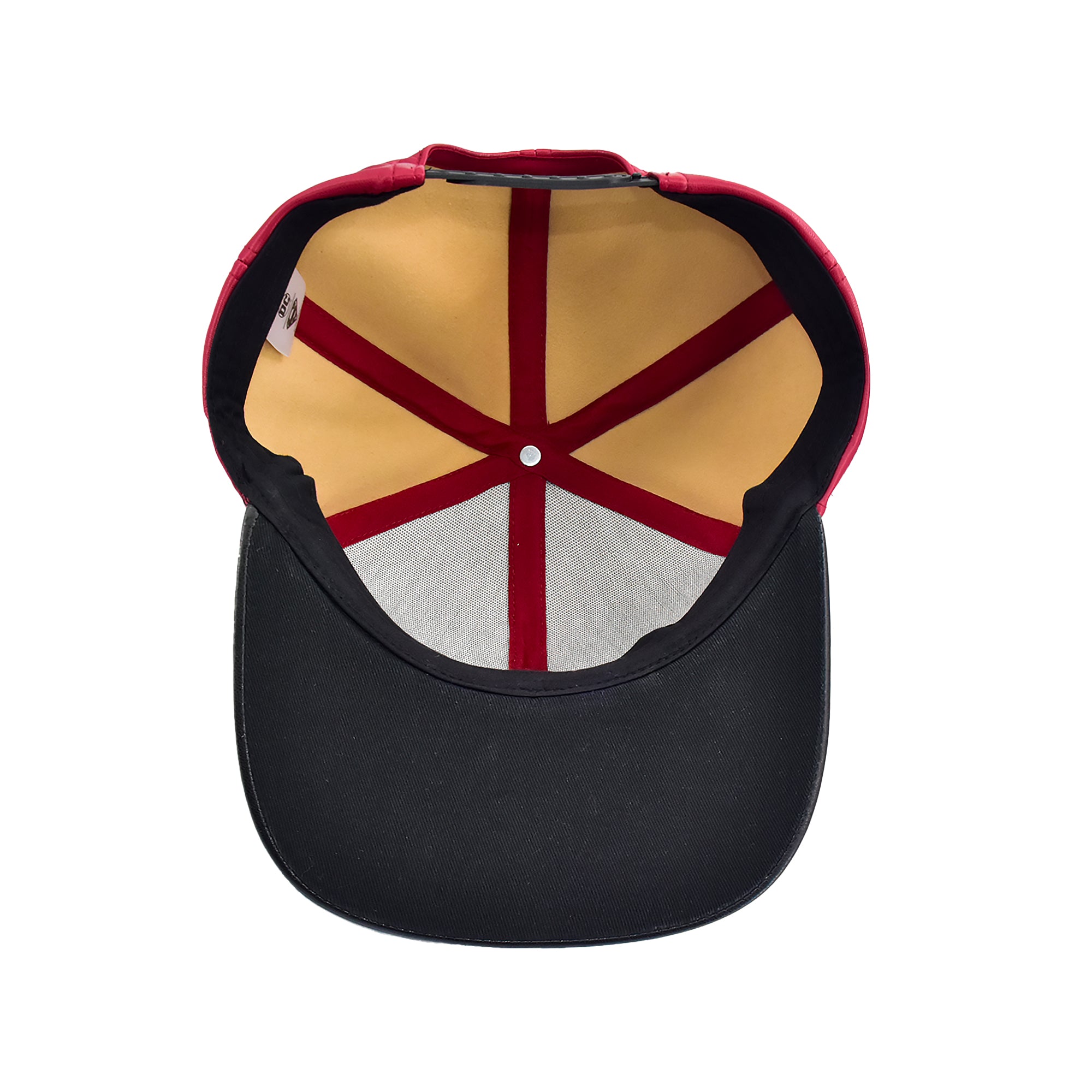 DC Comics Superman Metal Logo Faux Leather Snapback Hat Flat Brim Adjustable Cap