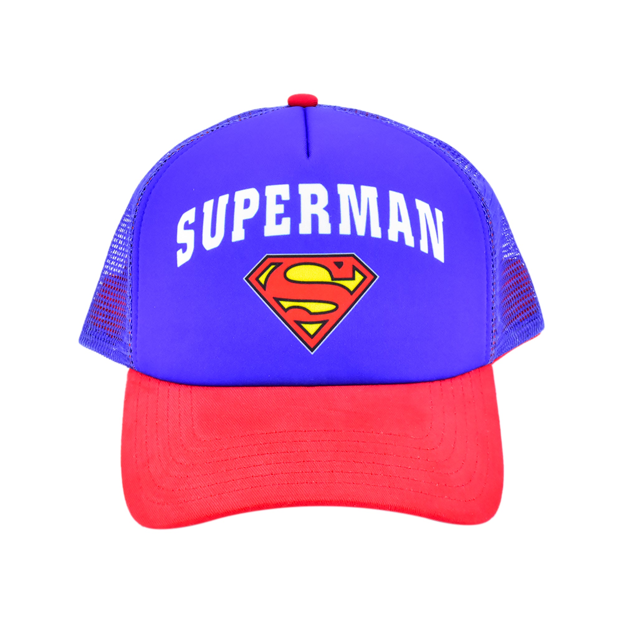 DC Comics Superman Classic Logo Trucker Hat – Adjustable Mesh Back Cap
