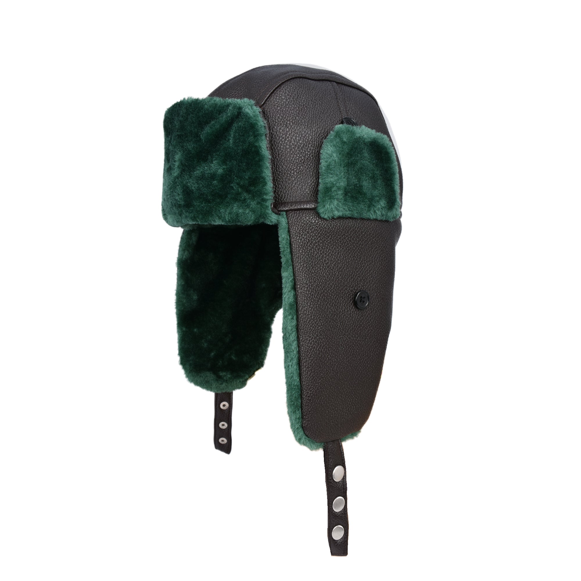 National Lampoon's Christmas Vacation Cousin Eddie Faux Fur Trapper Hat, Green, One Size