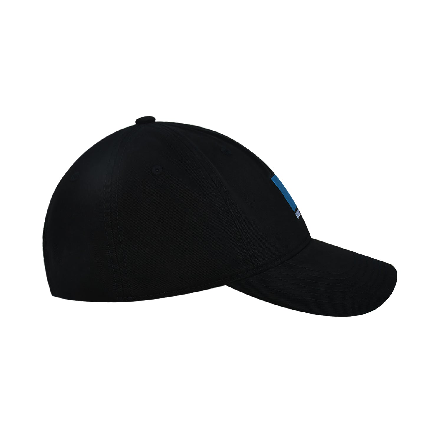 MTV Throwback Style Embroidered Logo Cotton Adjustable Baseball Cap with Curved Brim, Black, One Size