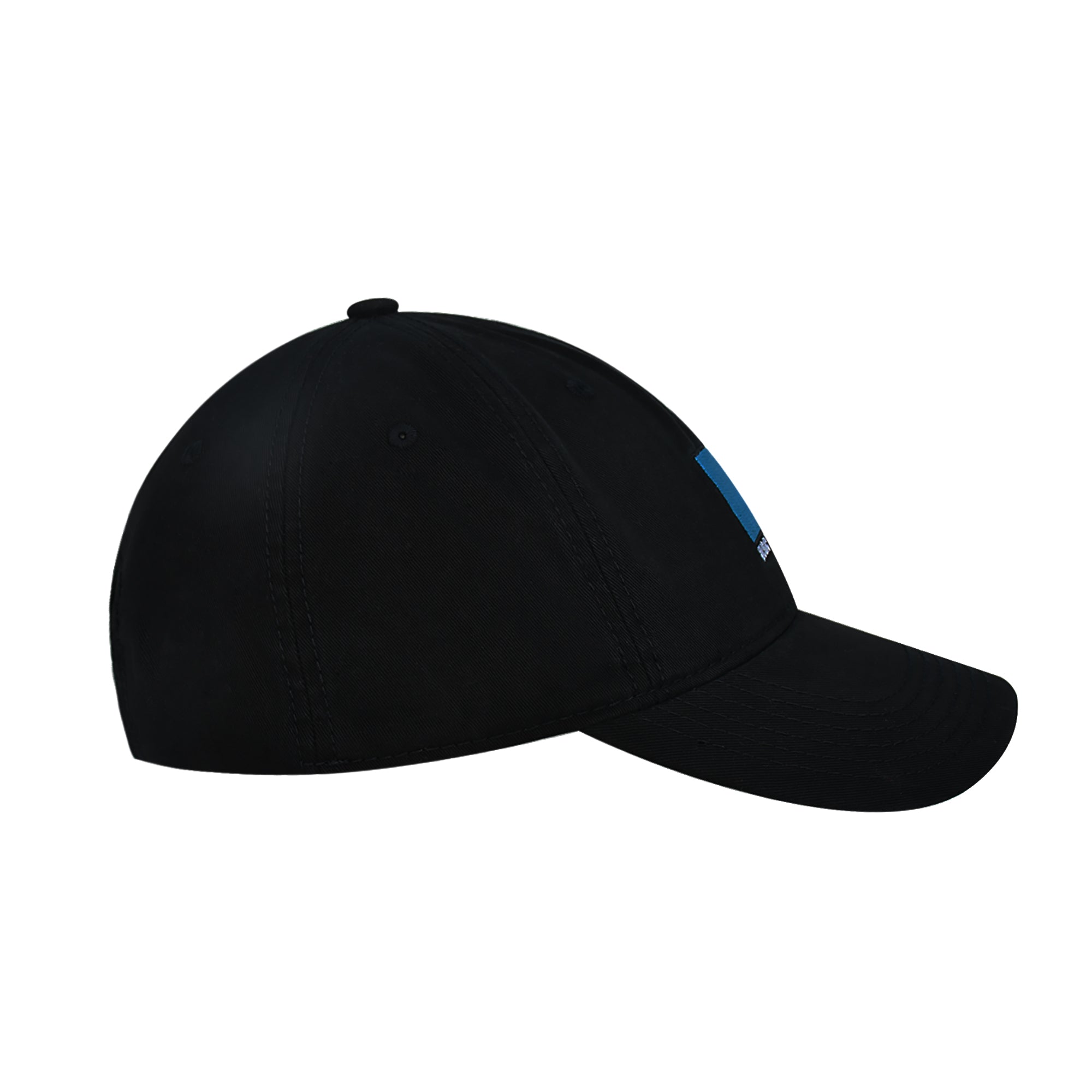 MTV Throwback Style Embroidered Logo Cotton Adjustable Baseball Cap with Curved Brim, Black, One Size