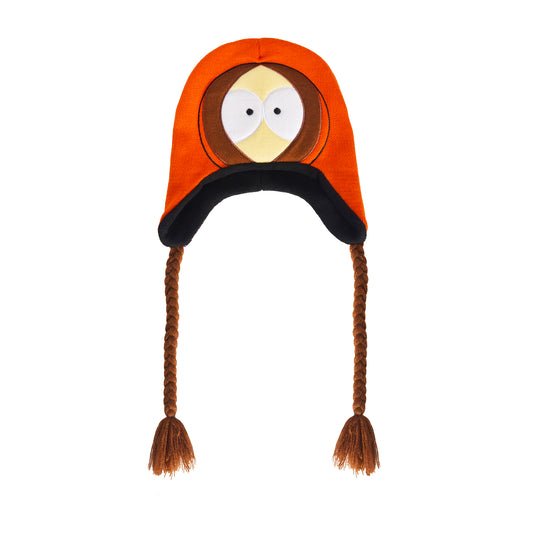 Concept One South Park Beanie Hat, Eric Cartman Peruvian Winter Knit Cap with Pom and Tassels