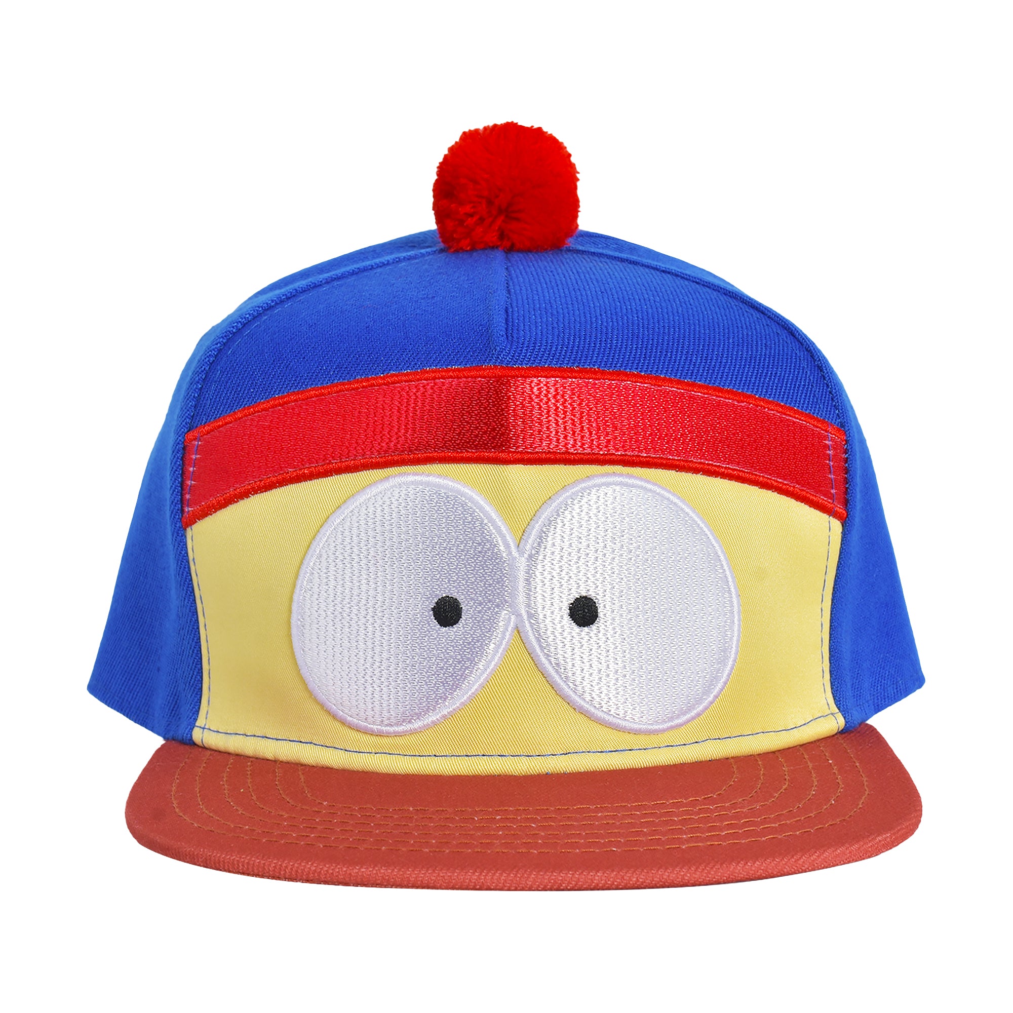 South Park Stan Cosplay 3D Pom Flat Brim Snapback Hat
