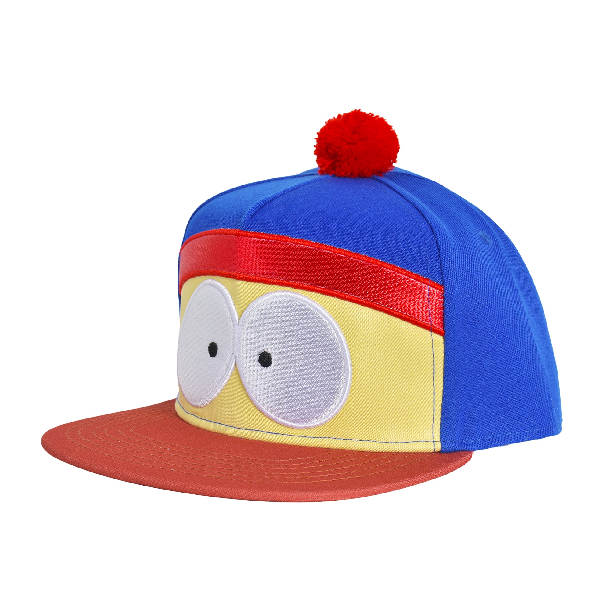 South Park Stan Cosplay 3D Pom Flat Brim Snapback Hat